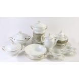 Eschenbach Bavaria porcelain dinner and coffee service, the white ground with gilt borders, to