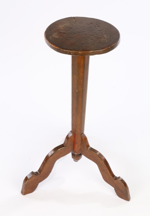 Queen Anne Painted Oak Candle-Stand, English, circa 1700 – 1710. With small circular top above a - Image 2 of 2