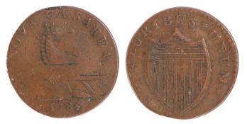 Rare United States of America New Jersey 1786 token/coin, USA, Colonial Copper issue,1786