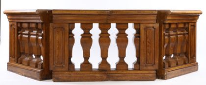 18th Century Italian faux grained balusters, the long rectangular tops with angled end above the