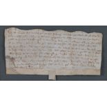 King Edward I Medieval vellum indenture, dated 1274, Indented agreement between John "Le Botilet"