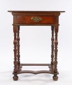 Rare small William & Mary side table, English, circa 1690. the exceptionally small side table with