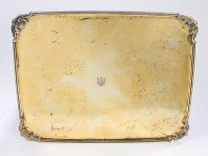 18th Century Russian silver gilt tray, assay mark for St. Petersburg, makers mark Cyrillic A.3 (