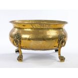 Large late 18th/early 19th Century brass jardinière or wine cooler, circa 1790 – 1820. the deep oval
