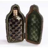 Rare early George III decorated glass scent/perfume bottle, in the manner of James Giles, circa