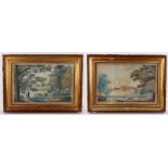 Pair of early 19th Century watercolours, the watercolours titled A View in Fawsley Park and North