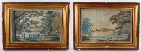 Pair of early 19th Century watercolours, the watercolours titled A View in Fawsley Park and North