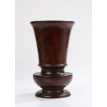 Late 19th Century Lignum Vitae Urn, English, circa 1860 - 1870. the vase shaped urn turned from