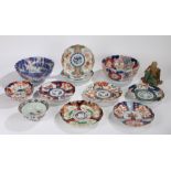 Collection of Japanese Satsuma wares, to include plates and bowls, also together with a pottery