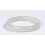 Chinese celadon jade bangle, 81mm diameter