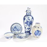 Chinese porcelain, to include a lidded vase and cover, 26cm high, four character mark, a Chinese jar