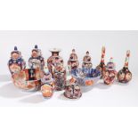 Collection of Japanese Satsuma wares, to include vases, teapot, bowls and long neck vases, (12)