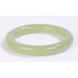 Chinese jade bangle, in pale green, 88mm diameter