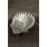Silver shell form butter dish, 1.3oz