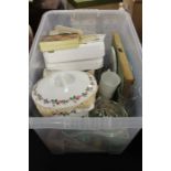 Porcelain and glass ware to include Carlton Ware butter dish and knife in original box, King