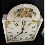 John Morse of Malmsbury longcase clock dial, now with a quartz movement and mounted as a wall clock,