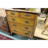 Early 20th Century oak chest of five drawers, consisting of two short and three long drawers, with