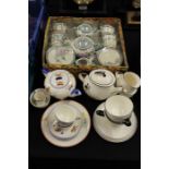 Porcelain dolls tea service, boxed, Royal Wintons Grimwade part duet set decorated with dancing