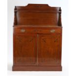 19th Century mahogany chiffonier, the gallery back above a single long drawer above two panel
