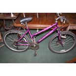 Ladies' mountain bike in purple