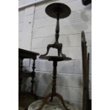 Two Victorian occasional tables, the circular tops raised on turned columns, one with cabriole