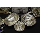 Three plated cake baskets with swing handles (3)