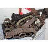 Collection of horse tack, stirrups, etc. (qty)