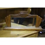 Art Deco style vanity mirror, with a fan-shaped border, 58cm wide