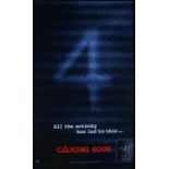 Paranormal Activity 4 (2012) - British one-sheet film poster, starring Stephen Dunham, Katie