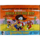 Donald Duck Goes West (1977) - British Quad film poster, also featuring Blackbeard's Ghost,