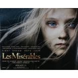 Les Misérables (2012) - British Quad film poster, starring Hugh Jackman, Russell Crowe and Anne