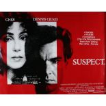 Suspect (1987) - British Quad film poster, starring Cher, Dennis Quaid and Liam Neeson, rolled,