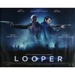 Looper (2012) - British Quad film poster, starring Bruce Willis, Joseph Gordon-Levitt and Emily