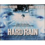 Hard Rain (1998) - British Quad film poster, starring Christian Slater and Morgan Freeman, rolled,