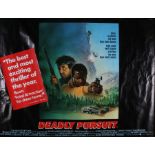 Deadly Pursuit (1988) - British Quad film poster, starring Sidney Poitier, Tom Berenger and Clancy