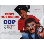 Cop and a Half (1993) - British Quad film poster, starring Burt Reynolds, Norman D. Golden II, and