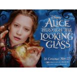 Alice Through the Looking Glass (2016) - British Quad film poster, starring Johnny Depp, Mia