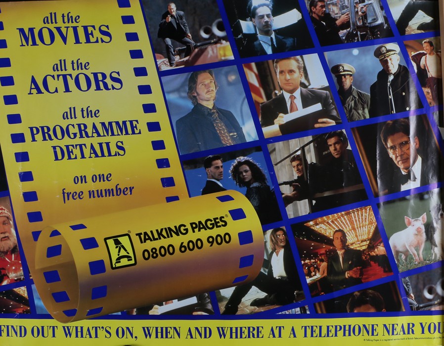 Talking Pages, a 1995 cinema advertising poster, British Quad, 30" x 40"