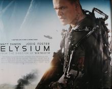 Elysium (2013) - British Quad film poster, starring Matt Damon, Jodie Foster and Alice Braga,
