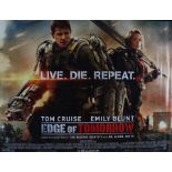 Live Die Repeat: Edge of Tomorrow (2014) - British Quad film poster, starring Tom Cruise and Emily