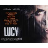 Lucy (2014) - British Quad film poster, starring Scarlett Johansson and Morgan Freeman, rolled,