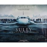Sully: Miracle on the Hudson (2016) - British Quad film poster, starring Tom Hanks, Aaron Eckhart,
