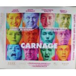 Carnage (2011) - British Quad film poster, starring Jodie Foster, Kate Winslet and Christoph