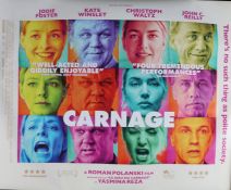 Carnage (2011) - British Quad film poster, starring Jodie Foster, Kate Winslet and Christoph