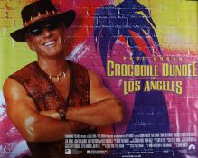 Crocodile Dundee in Los Angeles (2001) - British Quad film poster, starring Paul Hogan, rolled,