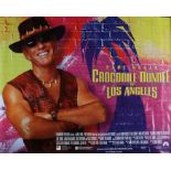 Crocodile Dundee in Los Angeles (2001) - British Quad film poster, starring Paul Hogan, rolled,