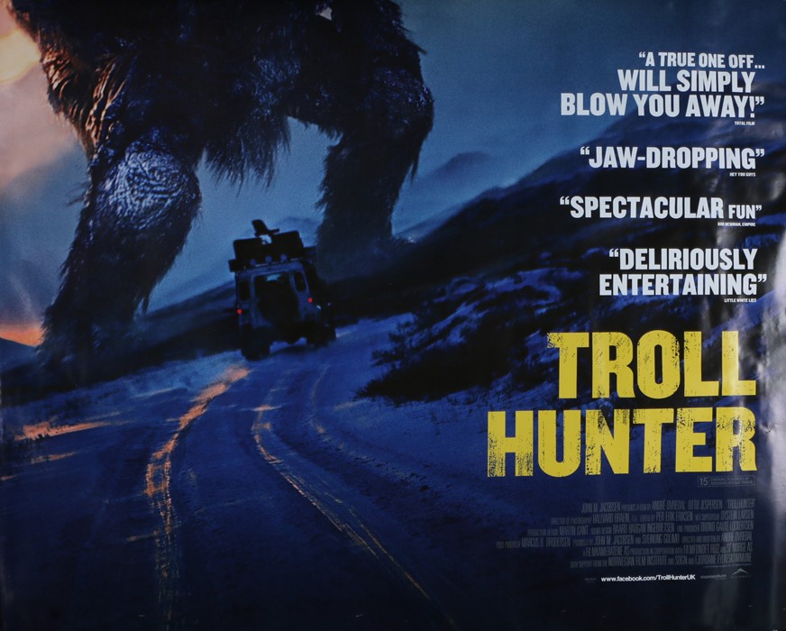 Troll Hunter (2010) - British Quad film poster, starring Otto Jespersen and Hans Morten Hansen,