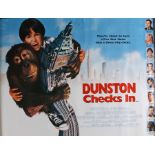 Dunston Checks In (1996) - British Quad film poster, starring Jason Alexander, Faye Dunaway, and