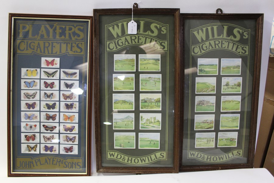 Framed cigarette cards, to include Will's Cigarettes golf courses (2), Castle cigarettes soldiers, - Image 2 of 2