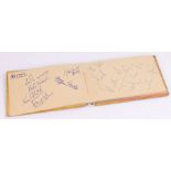 Autograph book signed by Stanley Baker, the Northern Dance Orchestra etc.
